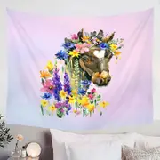 Floral Horse Tapestry
