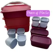 Tupperware Pak N Carry Snack Storage Container Set NEW