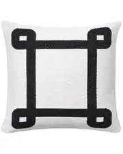 Brooks Brothers Geo Border Decorative Cotton Pillow