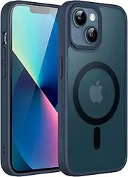 [JETech] Magnetic Case for iPhone 13 6.1-Inch Compatible with MagSafe, Translucent Matte Back Slim Shockproof Phone Cover (Storm Blue)