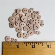 50 Matte Tan Buttons Assorted sizes from 1/8” to 3/8” by Lasting Impressions