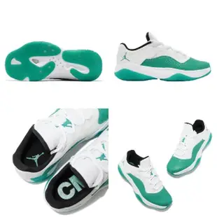 【NIKE 耐吉】Wmns Air Jordan 11 CMFT Low 女鞋 男鞋 白 綠 New Emerald 低筒(DV2629-103)