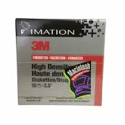 NEW 3M - MAC FORMATTED 3.5" Diskettes 1.40 MB 10 Pack DS HD Floppy Disks 1996