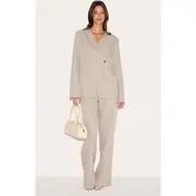Sand Tailored Woven Mid Rise Pants, Sand