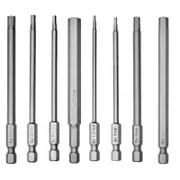 Magnetic Hex Head Screwdriver Bit 4inch Length 1/4" Hex Shank AllenWrench Drill Bit Set 1.5-H12 Bit 8pc