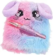 PERSELOSO Plush Notebook with Pen: Soft and Portable Fuzzy Puppy Journal for Kids for Scrapbooking Note-taking and Creative DIY Projects