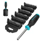 Screwdriver, Multi-Function Screw Driver Set with 60 Replaceable Cr-V Bits(Fl...