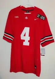 Ohio State Buckeyes Jeremiah Smith Jersey #4 Red 2025 Championship