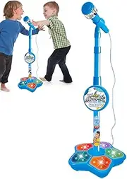 Musical Microphone Stand - Microphone Stand Kids | Microphone with Stand for Kids, Singing Microphone for Kids, Pastime Mp3 Mode Karaokes Microphones Microphones for Singing Birthday Girls Boys