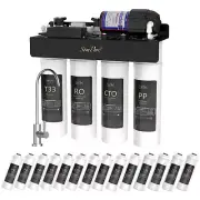 SimPure 400GPD UV Tankless Reverse Osmosis System 2-Year Water Filters Set 0 TDS