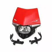 12V Red Universal Motorcycle MX Headlight Led Light Dirt Pit Bike pro ATV QUAD