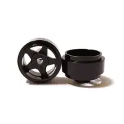 Staffs STAFFS13 5-Spoke Aluminum Black Wheels 15.8 x 8.5mm 2 1:32 Slot Car Part
