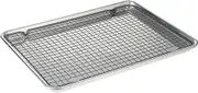 Nordic Ware - 43172AMZM Nordic Ware Half Sheet with Oven Safe Nonstick Grid, 2 Piece Set, Natural