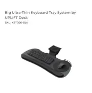 NEW Big Ultra-Thin Keyboard Tray System by UPLIFT DeskSKU: KBT006-BLK Black