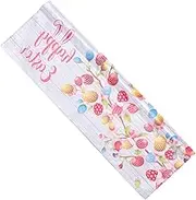 ERINGOGO Easter Short Curtain Valance for Kitchen Living Xin Half Curtain with Light Filtering Design Stylish Easter Pattern Prints for Home Easy Installation
