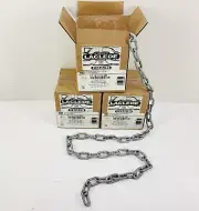 (3) Laclede Chain 2112-510-06 GR30 Proof Coil Hot Galvanized 1/8 Chain (10 feet)