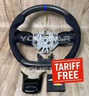 TARIFF FREE CARBON SUEDE Blue Steering Wheel for MINI F54 F55 F56 F57 F60 21-24 (for: Mini)