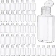[Tanlade] 200 Pcs 2 oz Plastic Hand Sanitizer Bulk Bottles with Flip Cap Empty Reusable Refillable Bottles Portable Travel Size Hand Sanitizer Container for Shampoo Soap Outdoor Camping(Clear)