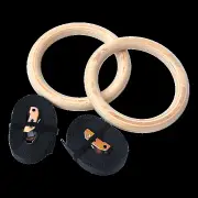 Wooden Gymnastic Rings Olympic Gym Strength Training