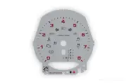 Porsche 911 991 / 718 Macan Gauge Face Tachometer PDK Ice Gray with Red Numbers