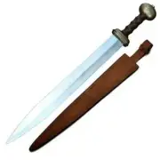 Ancient Roman Medieval Legionary Soldier Full Tang Gladius Sword with Leather