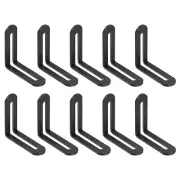 10Pcs L-Shaped Brackets Corner Brace, 2.28"x2.28"x0.75" Brackets (Black)