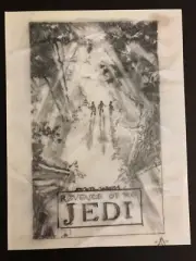 Star Wars Revenge Of The Jedi Pinup Movie Art Poster Print 9x12 John Alvin