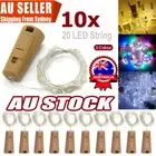 10X 20LED Fairy Light Wine Bottle String Lights CKCk Copper Wire Christmas Decor