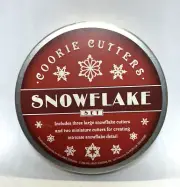 WILLIAMS-SONOMA Snowflake Cookie Cutters 5 Pc Set In Tin 2004