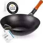 Lightweight 13.5” Carbon Steel Wok - Perfect for Induction and Open Fire Cooking