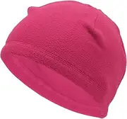 [X AUTOHAUX] Cycling Hat Keep Warm Hard Hat Liner Polar Fleece Fabric Rose Red 26x17cm 1 Pcs