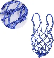 Heavy Duty Drawstring Ball Mesh Net Bag Durable Nylon Carrier for Basketball Soccer and More Storage with Closure Blue