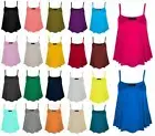 Women Cami tops Ladies Camisoles Vest Flared Swing Strappy Plus Size Top 8-22