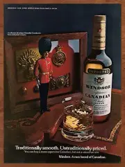 1980 Windsor Canadian Whisky Vintage Print Ad/Poster Grenadier Guardsman Bar Art