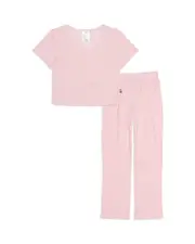 Splendid Girls' Heart Pointelle Tee & Pants Pajamas Set - Big Kid