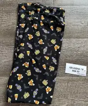 NEW RELEASE Lularoe Leggings Gigi + Jax Size Tween Pumpkin Candy Corn Print