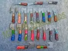 LOT OF 20 HANDMADE DAMASCUS STEEL MINI AXE KNIFE | WOOD HANDLE | LEATHER SHEATH