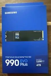 Samsung - 990 EVO PLUS 4TB PCIe 5.0 x2 M.2 Internal SSD New MZ-V9S4T0B/AM