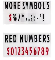 311 Changeable Flex Letters for Portable Outdoor Marquee Signs 7"