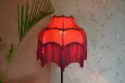 lampshade burgundy dome hand-stitched table lampshade floor lampshade pendant
