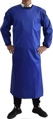Chemical Resistant Waterproof Aprons with Long Sleeves for Men - Blue Pxcl