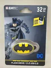 Batman 32GB Flash Drive Keychain NEW SEALED Emtec DC Comics 32 GB