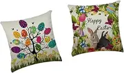 ULDIGI Easter Egg Pattern Pillow Cases Creative Cushion Covers for Home Comfortable and Wear Resistant Protectors for Sofa Couch Bed Car C Pattern