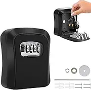 Key Lock Box, Wall Mountable Combination Lock Key Safe Storage Box Security Home Outdoor Digit