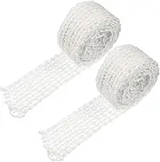 MUCKLILY 2Pcs Elastic Meat Netting Roll for Ham Sausage and Pork Tying Safe Cotton Packaging Tool for Roasting Smoking Meats for Home Cooking Baking Supplies