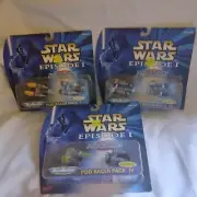1998VINTAGE STAR WARS EPISODE 1 MicroMachines Pod Racer Pack 1,2,4MINT CONDITION