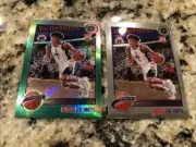 2019-20 NBA Hoops Premium Stock Rui Hachimura RC Tribute Green Prizm Lot (2)
