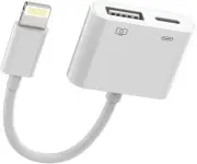 Iphone OTG Adapter Charge Cable Dongle 2In1Lightning Male to USB Splitter Camera