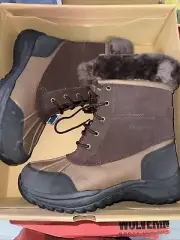 NEW ! Bearpaw Chocolate Stowe Men Snow Boot Size 11