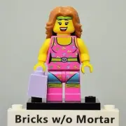 New Genuine LEGO Fitness Instructor Minifig with Boombox Series 5 8805